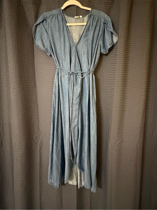 GAP Dresses & Skirts - GAP Wrap Maxi Dress in Denim Blue